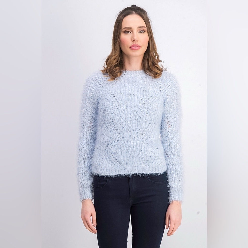 Arizona Jean Company Soft Blue Women's Crew Neck Sweater Size XS